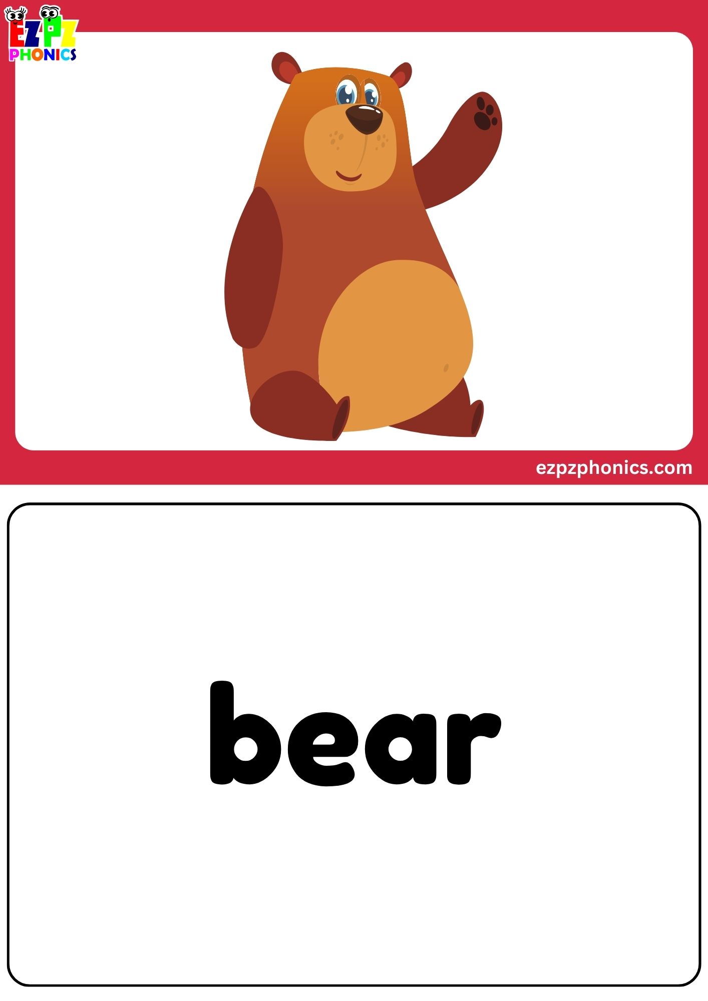 Letter B Free Kindergarten Phonics Alphabet Letter Sounds Flashcards ...